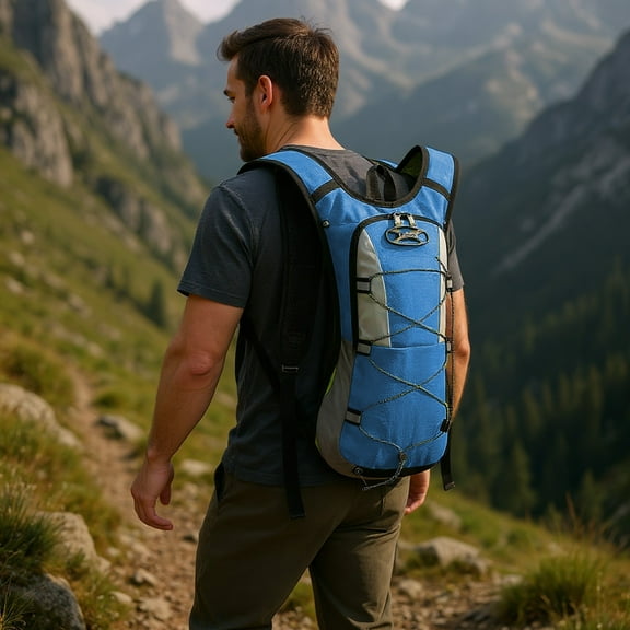 Yannianjz Hydration Backpack, 2L Hydration Pack With Leakproof Water Bladder, Lightweight Hydration Vest For Hiking Running Biking, Breathable Backpack For Cycling Climbing Marathon Outdoor Sports