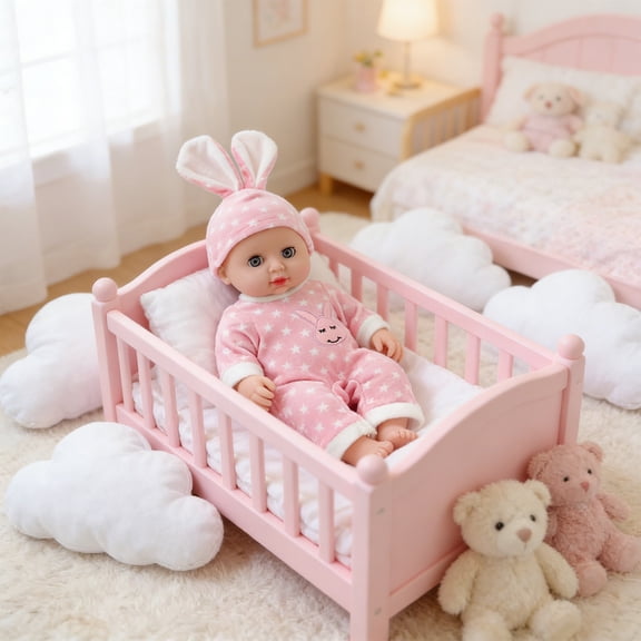 Yannianjz Interactive Talking Doll, 12-Inch Soft Doll with Movable Eyes and English Phrases, EducationalToysfor 3+ Year OldGirlsandBoys, Birthday Gift forKids, -Pack PVC Doll