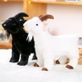 thumbnail image 1 of Yannianjz Kids Toys under $5 Goat Plush Toy - Lifelike Goat Stuffed Animals, Soft Black Goat Stuffed Toys, Unique Plushie Toys Model Dolls Collection for Kids, 1 of 9