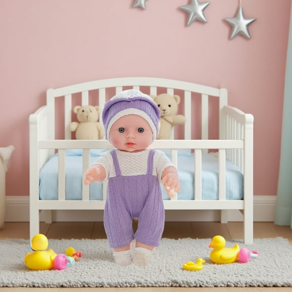 Yannianjz Kids Toys under $5 Reborn Baby Dolls - Cute Soft Vinyl Realistic Baby Doll Real Life Baby Dolls with Complete Accessories for 3+ Years Old Gifts