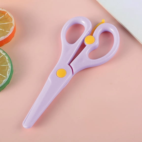 Yannianjz KidsSafety Scissors For Craft And Paper Cutting, Non-Pinch Plastic Blunt Tip Small Scissors ForSchoolStudentArt Projects, Anti Pinch Design, Rounded Head,ChildSafe Hand Training Tool