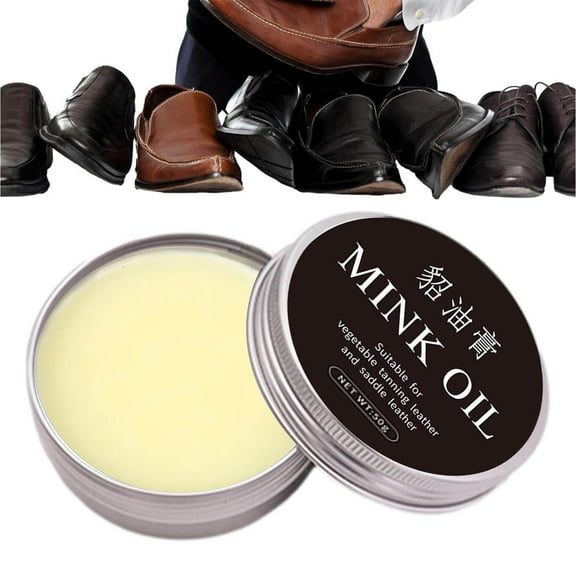 Yannianjz Leather Care Cream with Mink Oil, Recoloring and Restoring Balm, for Bags Furniture Shoes Car Seats, Conditioning Cream, Scratch Repair, Leather Softener, Nourishing Treatment, Leather