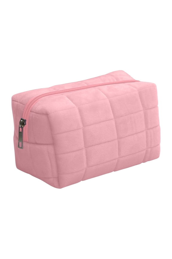 Pencil Pouch, Cute Velvet Storage Bag for Study, Large Capacity Makeup Organizer for Backpack Travel, Portable Multifunctional Pen Case for Study Office
