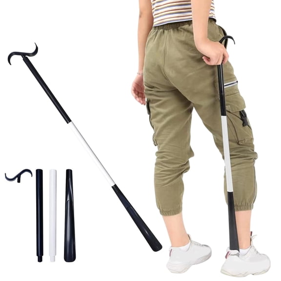 Yannianjz Sock Aid, 3-in- Dressing Assist Tool for Socks Shoes and Pants, Long Handle Dressing Aid for Seniors Elderly and Pregnant Women, Assistive Device for Arthritis and Mobility Issues, 88cm