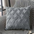 thumbnail image 1 of Yannianjz Solid Color Plush Pillow Covers, Intersection Plaid Decorative Cushion Covers, Soft Flocked Pillowcases for Sofa Chair Bed Living Room Bedroom Home Decor, 1 of 6