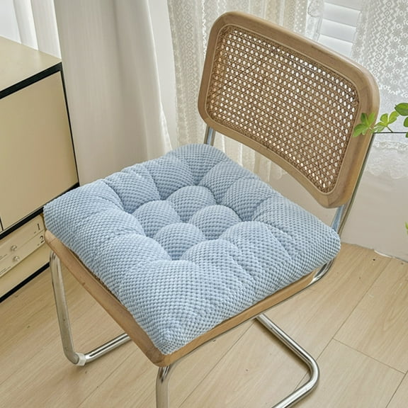 Yannianjz Thickened Velvet Cushion, Bean Velvet Plush Floor Pillow, Non-Slip Washable Seat Cushion for Chair Sofa Car Tatami Kneeling Futon, Home Decor Size 17.72x17.72 Inches