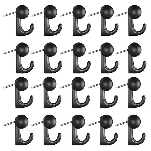 Yannianjz Transparent Hook Thumbtacks, Decorative I-Shaped Nails and Cork Nails for DIY Wall Decor, Creative Push Pins for Bulletin Board Office Study Home Craft Supplies (50 Pcs)
