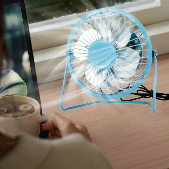 Yannianjz USB Desktop Fan, 4 Inch Rechargeable Personal Fan with Large Wind Power, Portable Mini Fan for Home Office Desk Teen Computer Laptop Cooling