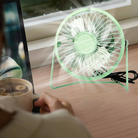 Yannianjz USB Desktop Fan, 4 Inch Rechargeable Personal Fan with Large Wind Power, Portable Mini Fan for Home Office Desk Teen Computer Laptop Cooling