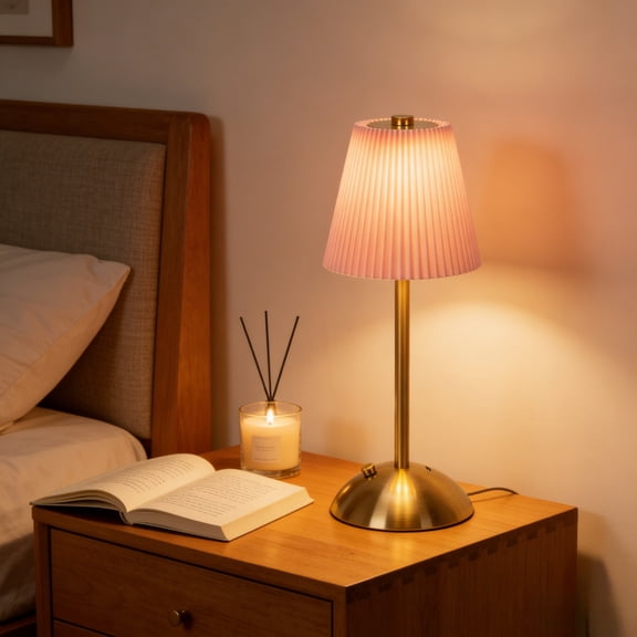 Yannianjz USB Rechargeable Bow Table Lamp, Decorative Ambient Light, Metal Night Light for Bedroom, Dining Room, Living Room, Office, Desk Lamp, Cordless Portable LED Lamp