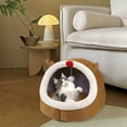 thumbnail image 1 of Yannianjz Winter Warm Cat Dog Tent Thickened Dogs Cat Beds for Indoor Dog Cats Kennel Pet Tent Warm Outdoor Cats Enclosures Cave Covered Dogs Bed Fits Puppy Small Pet for Men Women Cute Stuff, 1 of 6