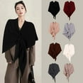 thumbnail image 1 of Yannianjz under $5 Shawl Wraps For Women, Womens Cross Front Poncho Sweater Wrap Topper Elegant Shawls Cape for Fall Winter, 1 of 9