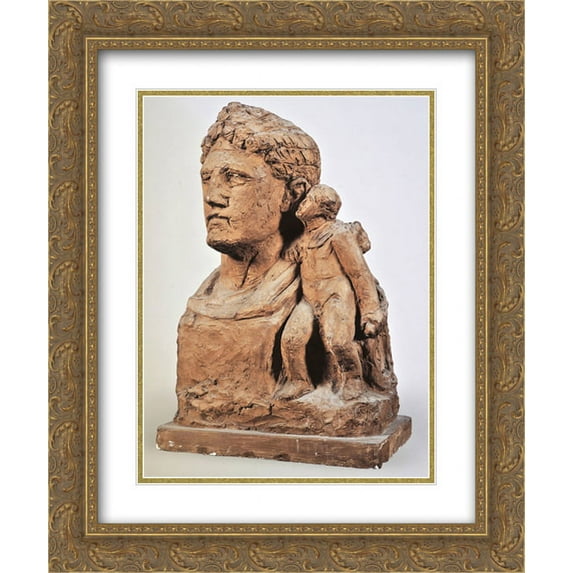 Yannoulis Chalepas 2x Matted 20x24 Gold Ornate Framed Art Print 'The Secret '