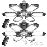 Yannovus Motion Sensor Garage Light, 20000LM 200W Garage Lights Ceiling Led Motion Activated,Motion Light Indoor with Dusk to Dawn, E26/E27 Screw in Shop Light 