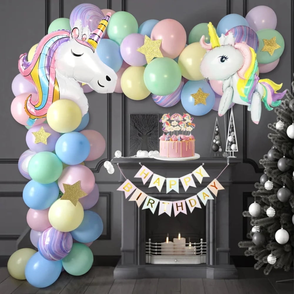 Unicorn Birthday Decorations for Girls, 10pcs Unicorn Balloons Set wit –  JOYYPOP