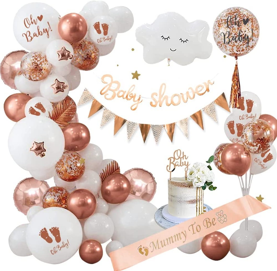 Kreatwow Baby Shower Decorations Oro e Bianco Genere Neutro | FindTheDeal