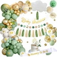 thumbnail image 1 of Yansion Sage Green Woodland Theme Baby Shower Balloon Party Decoration, 1 of 8