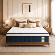 Yantan 12 Inch Queen Hybrid Mattress,Medium Firm Pocket Spring Hybrid Mattress in a Box,Edge Support,Tencel Cooling