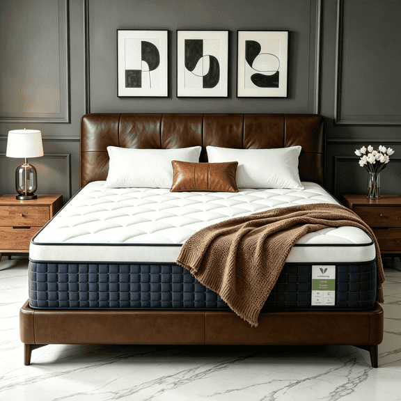 Yantan 12 Inch Queen Hybrid Mattress,Medium Firm Pocket Spring Hybrid Mattress in a Box,Edge Support,Tencel Cooling