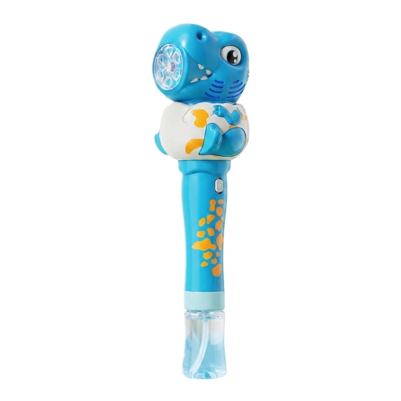 Luyimi 13.6" Bubble Machine for Kids Dinosaur Bubble Wand, Automatic Handheld Bubble Blower Machine, Bubble Machine for Toddlers 1-3 Boys Girls, Summer Birthday Outdoor Party Bubble Toys Blue