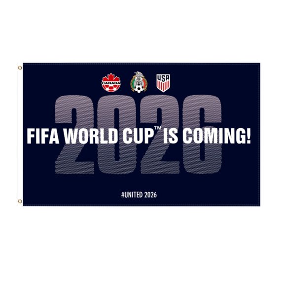 Yanxiao 2026 World Cup Cheering Flags, 3x5 Ft Soccer Game Celebration Fan Flag, Durable Polyester Double Sided Print Flag for Soccer Fans Viewing Party Outdoor Home Decor Gift