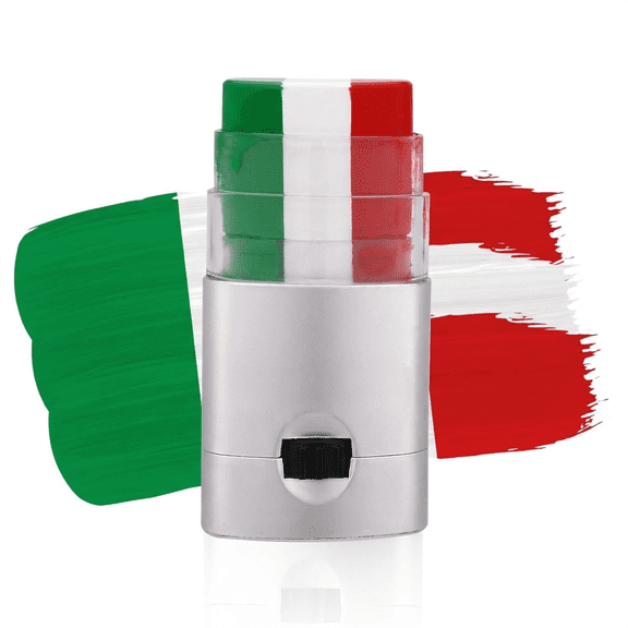 Yanxiao 2026 World Cup Face Paint, World Cup Themed Accessories, 3 Color Italy Flag Face and Body Makeup Stick, International Competition and World Cup Soccer Party Supplies for Italy Team Fans