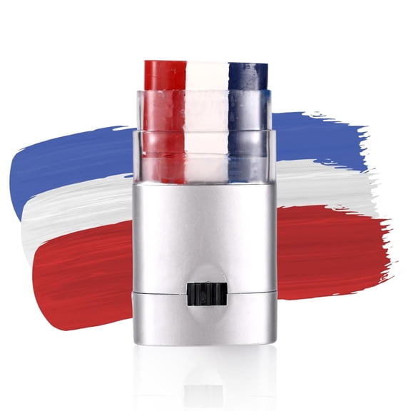Yanxiao 2026 World Cup Face Paint, World Cup Themed Accessories, 3 Color USA Flag Face and Body Makeup Stick, International Competition and World Cup Soccer Party Supplies for American Team Fans
