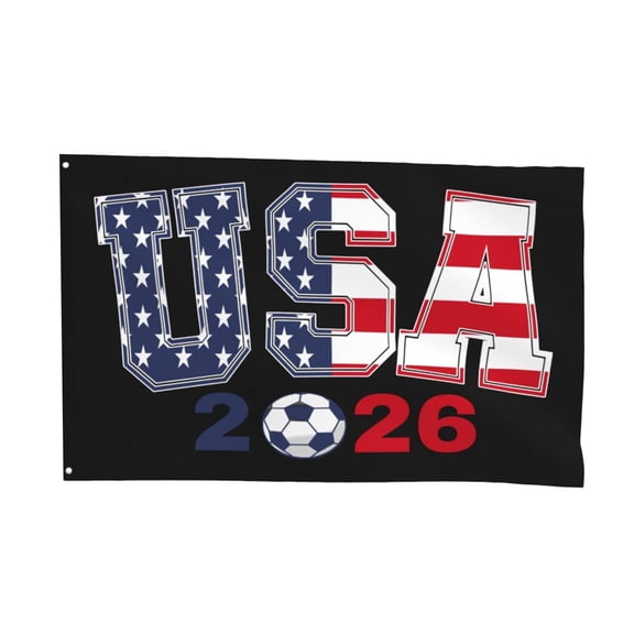 Yanxiao 3x5 Ft 2026 World Cup USA Soccer Fan Flags, American National Team Cheering Banner, World Cup Merchandise for Game Day Viewing Party Home Bar Fan Cave Decor