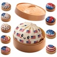 thumbnail image 1 of Yanxiao 4" Squishy Dumpling Toys, Independence Day Printed Dumpling Stress Squeeze Balls with Steamer Box, 4th of July Party Supplies, Squeeze Squishys Fidget Dumplings for Anxiety Relief, 1 of 10