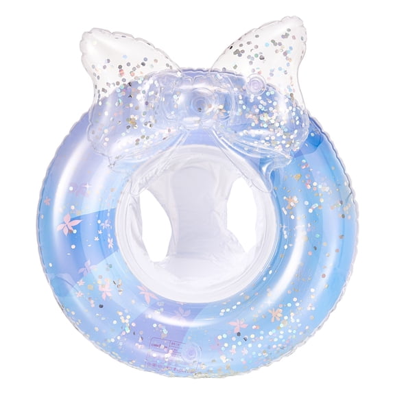 Yanxiao Blue Inflatable Pool Floats, 21.3" Swim Tube Rings Pool Toys with Butterfly Wing and Kid's Pocket Bottom Seat, Pool Party Float Ring Beach Toys, Party Favors Water Play for Kids 1-12