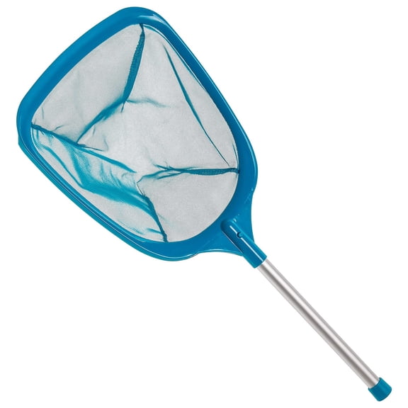 QLUEWX Blue Swimming Cleaning Pool Skimmer Net, 24" Pond Leaf Pool Net, Fine Mesh Strainer Pool Essentials for Fast Cleaning of The Finest Debris, Clean Spas, Pool, Ponds