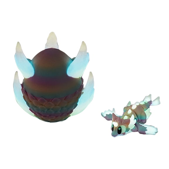 Yanxiao Easter Decor Dragon Eggs Set, 2.9" Dragon Eggs Easter Table Decorations, 3D Printed Animals Eggs Set with Mini Dragon, Desk Toys Gifts for Kids Age 3-12 Easter Decorations for Home