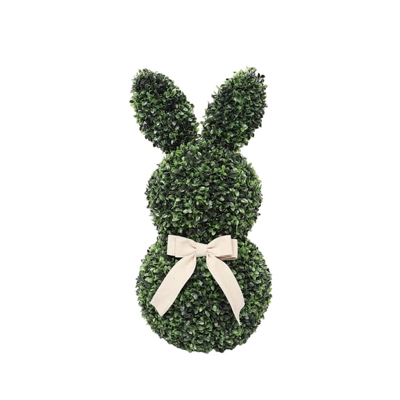 Yanxiao Easter Outdoor Decor Bunny Plants, 13.8" Green Bunny Decor Easter Home Decor, Bunny Potted Topiary Trees Artificial Outdoor Spring Decor, Easter Decorations for Home, Indoor and Outdoor