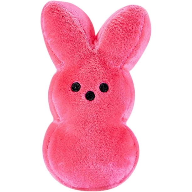Yanxiao Easter Stuffed Bunny Plush Toys, 6" Easter Bunny Stuffed Animals Bulk Plushie, Easter Basket Stuffers Egg Fillers Party Supplies Gift for Kids, Hot Pink