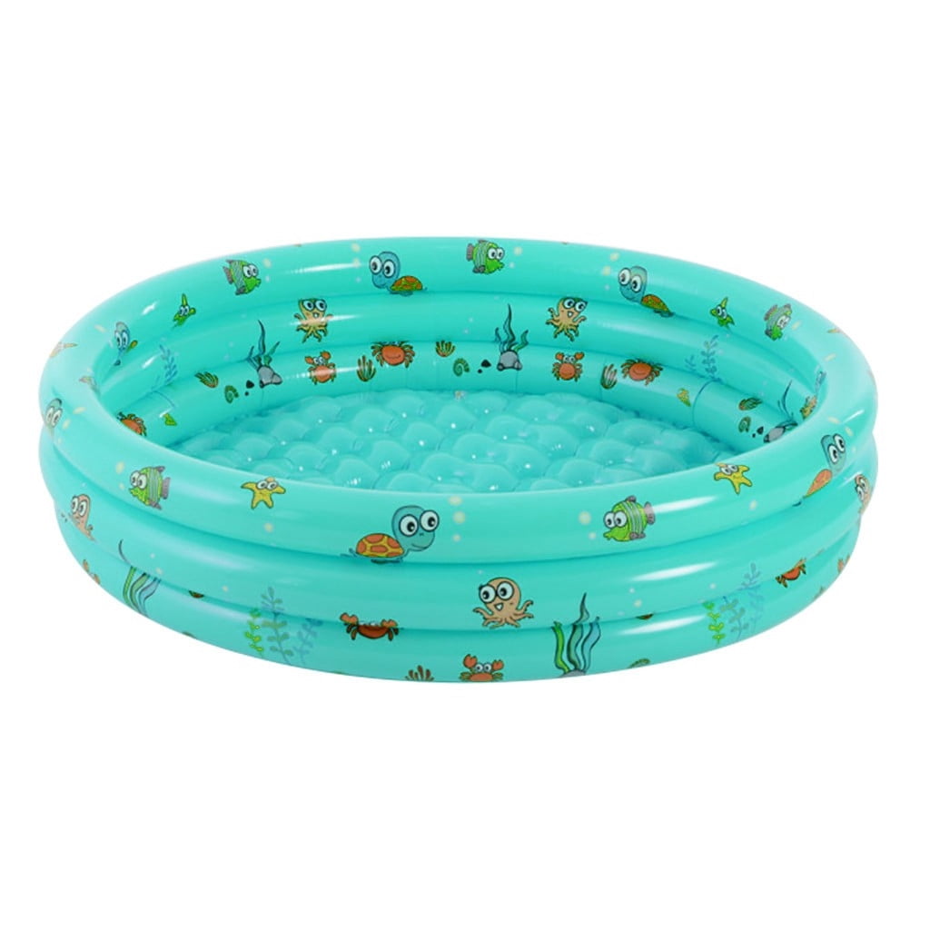 Yanxiao Green 3 Rings Kiddie Pool for Toddler, 51.2”X15.8” Ocean World Round Kids Swimming Pool, Baby Ball Pit Inflatable Pool, Kids Pool for Indoor or Outdoor