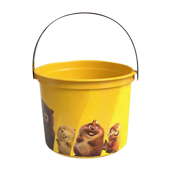 Yanxiao Hoppers Popcorn Bucket, Yellow Popcorn Tub Hoppers Dam Popcorn Bucket, Food Grade Plastic Container for Movie Night Theater Themed Party Fans Collectible Gift