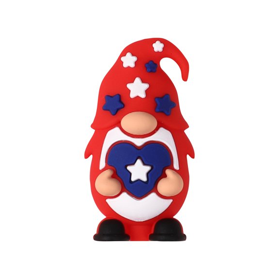 QLUEWX Independence Day Dwarf Statue Decor, 1.3" Patriotic Dwarf Miniature Statue 4th of July Decorations, Heart Star Table Centerpieces Memorial Day Decorations, Table Decor for Home Office