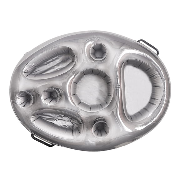 Luyimi Inflatable Pool Bar Pool Drink Floats, Multi-Functional Pool Drink Floats, Floating Card Table for Pool Games, Inflatable Bar Pool for Summer Parties, Beach Trips & Family Water Fun, Gray