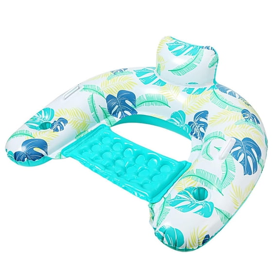 Luyimi Pool Lounger Pool Floats Floating Chair With Backrest for Adults, Inflatable Pool Float Chair with Armrests, High Buoyancy Swimming Pool Float for Summer Relaxation & Pool Parties,Blue