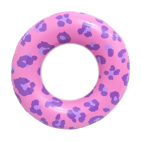 QLUEWX Purple Inflatable Pool Floats, 35.4" Large Float Rings Pool Toys with Cartoon Pattern, Pool Party Inflatable Pool Float Beach Toys for Swim Training, Party Favors Water Play for Kids 1-12