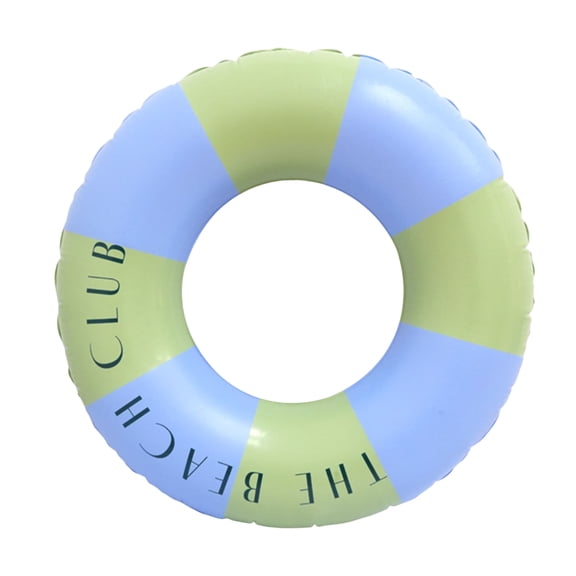 QLUEWX Striped Inflatable Pool Floats, 35.4" Large Float Rings Pool Toys, The Beach Club Pool Party Inflatable Pool Float Beach Toys for Swim Training, Party Favors Water Play for Kids 1-12