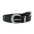thumbnail image 1 of Yanyanz Belts for Women, Women Leather Belt Fashion Dress Belt with Single Prong Buckle, Fashion Belts Black One Size, 1 of 3