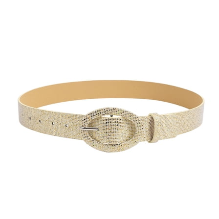 Yanyanz Belts for Women, Women with pants shirt sunword buckle PU belt, Fashion Belts Gold One Size