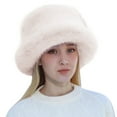 thumbnail image 1 of Yanyanz Berets Hat for Women, Women Fashion Solid Color Mink Hat Windproof Warm Dome Hat Casual Plush In Winter, Fshion Berets A One Size, 1 of 4