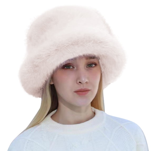 Yanyanz Berets Hat for Women, Women Fashion Solid Color Mink Hat Windproof Warm Dome Hat Casual Plush In Winter, Fshion Berets A One Size
