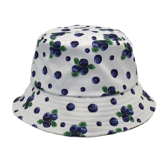 Yanyanz Bucket Hats for Women, Men And Women Casual Summer Printed Outdoor Flat Top Sunshade Bucket Hat, Hat Blue M