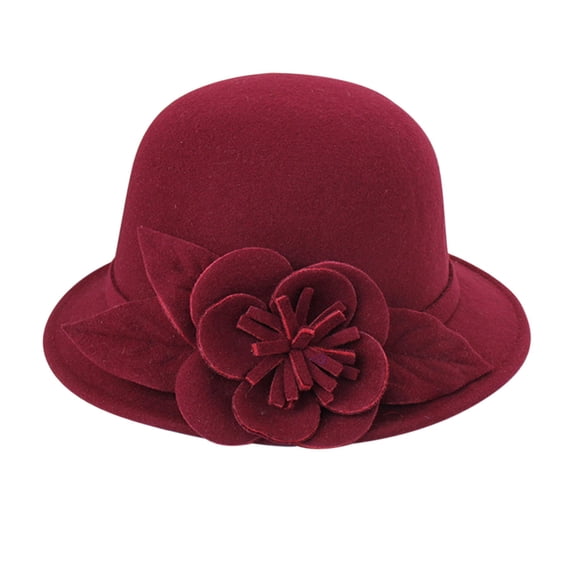 Yanyanz Bucket Hats for Women, Women's Autumn And Winter Round Top Casual Fisherman's Basin Cap Small Bowler Hat, Hat J M