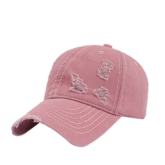 Yanyanz Caps, Distressed Baseball Cap Dad Hats for Men Women Vintage Washed Cotton Trucker Hat Adjustable Profile Caps, Baseball Caps Pink One Size