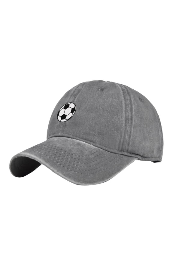 Caps, Distressed Football Mom Baseball Cap for Women Adjustable Washed Sun Hat for Mama, Baseball Caps Gray One Size
