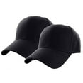 thumbnail image 1 of Yanyanz Caps, Hat Mens Solid Sports Casual Color Outdoors Cap 2 Caps, Baseball Caps Black One Size, 1 of 3